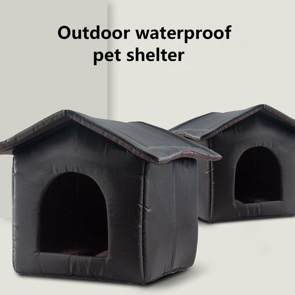 Shulemin Pet House Waterproof Detachable Oxford Cloth Comfortable Winter Cat Kitten Shelter for Outdoor Animals & Pet Supplies > Pet Supplies > Dog Supplies > Dog Houses Shulemin