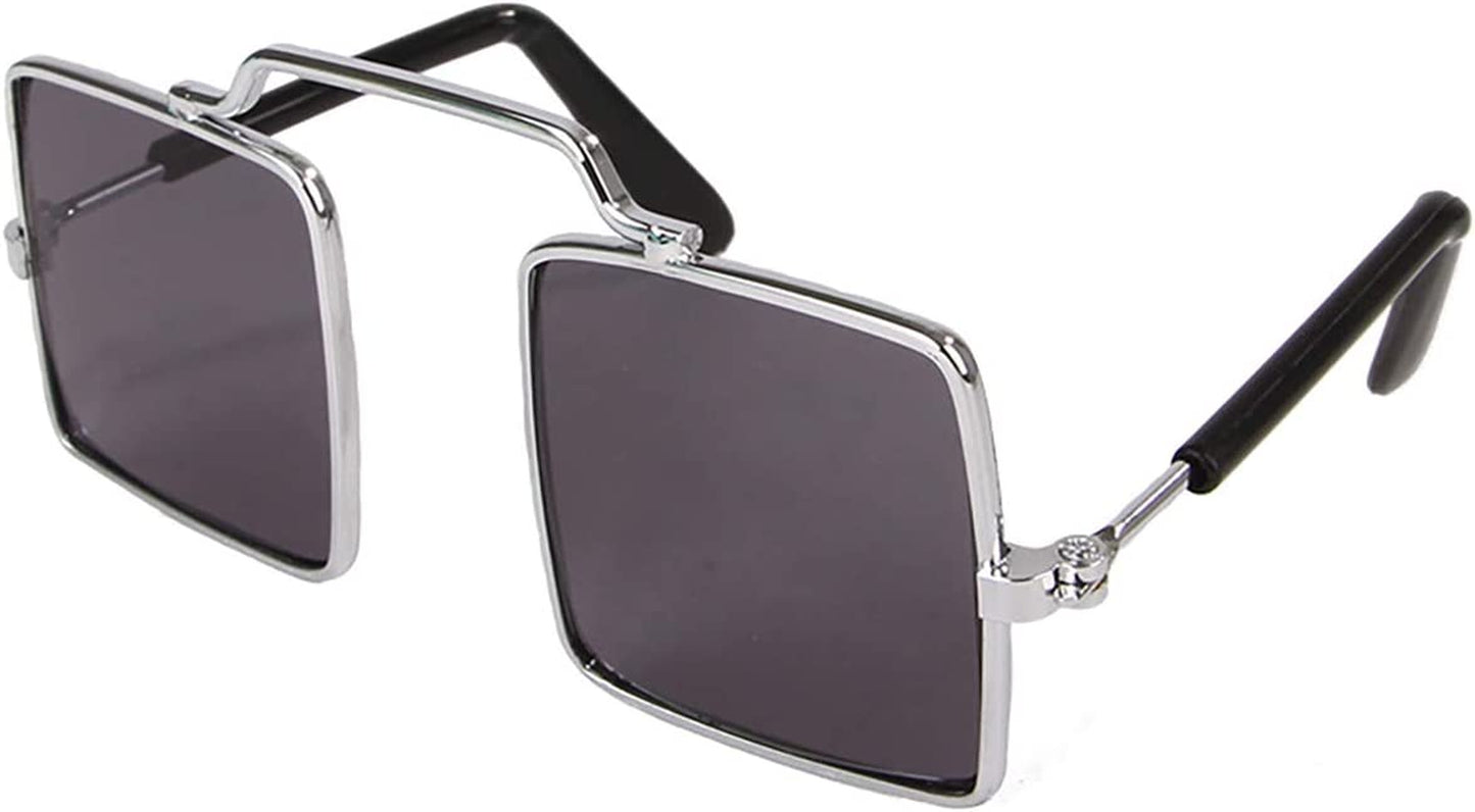 BARMI Pet Sunglasses|Fashion Square Glasses Sunglasses Glasses Set for Small Cats Dogs Cosplay Toys Photos Props Accessories Pet Supplies Pink Animals & Pet Supplies > Pet Supplies > Dog Supplies > Dog Apparel BARMI Black