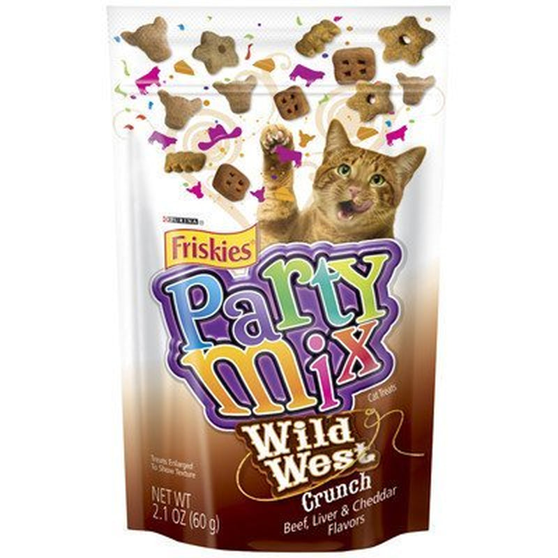 Friskies Crunchy Party Mix Pouch Cat Treats Quantity: Case of 10, Flavor: Wild West Animals & Pet Supplies > Pet Supplies > Cat Supplies > Cat Treats Friskies