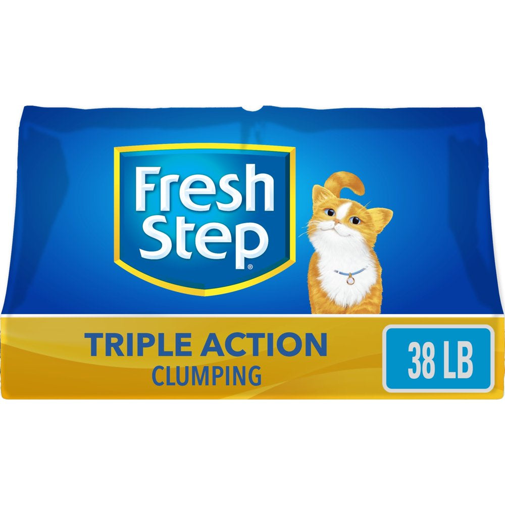 Fresh Step Triple Action Scented Litter, Clumping Cat Litter, 25 Lbs Animals & Pet Supplies > Pet Supplies > Cat Supplies > Cat Litter The Clorox Company 38 lbs