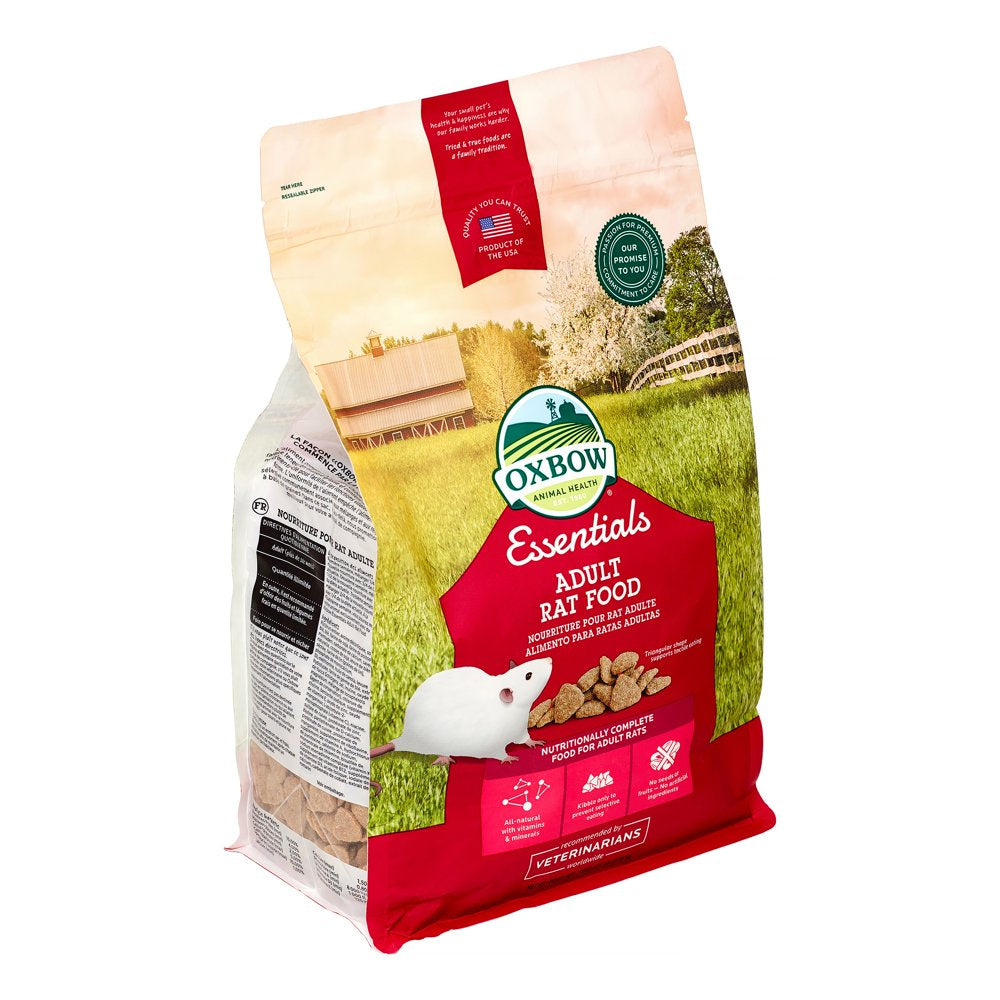 Oxbow Essentials Adult Rat Dry Food, 3 Lbs. Animals & Pet Supplies > Pet Supplies > Small Animal Supplies > Small Animal Food Oxbow Animal Health