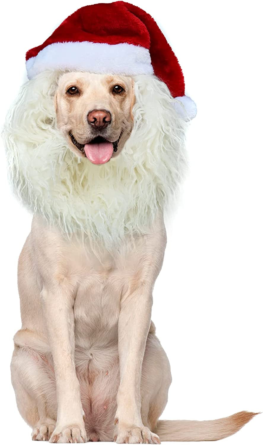 Onmygogo Funny Moose Costumes for Dog, Cute Furry Pet Wig for Halloween Christmas, Pet Clothing Accessories (Moose, Size L) Animals & Pet Supplies > Pet Supplies > Dog Supplies > Dog Apparel Shenzhen Animour Comercial and Trading Limited Santa Claus Size M