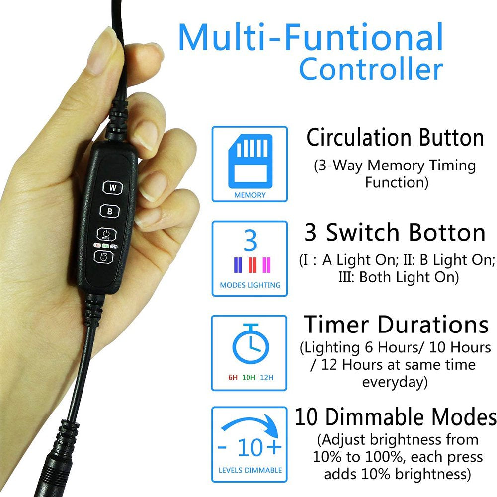 Gadvery LED Submersible Aquarium Light, Fish Tank Light, LED Light Bar Stick with Timer Animals & Pet Supplies > Pet Supplies > Fish Supplies > Aquarium Lighting Gadvery