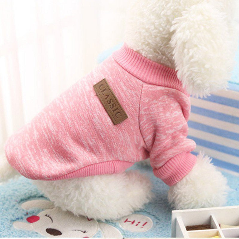 Pet Dog Sweater Warm Causal Coat Winter Jacket Vest Party Apparels for Puppy Cat Animals & Pet Supplies > Pet Supplies > Cat Supplies > Cat Apparel BODYJONES M Pink 