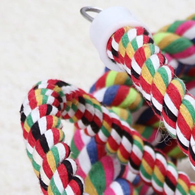 Carolilly Universal Bird Training Toy,Parrot Cotton Cloth Rope Chewing Bar Cage Stand Spiral Animals & Pet Supplies > Pet Supplies > Bird Supplies > Bird Cages & Stands Carolilly