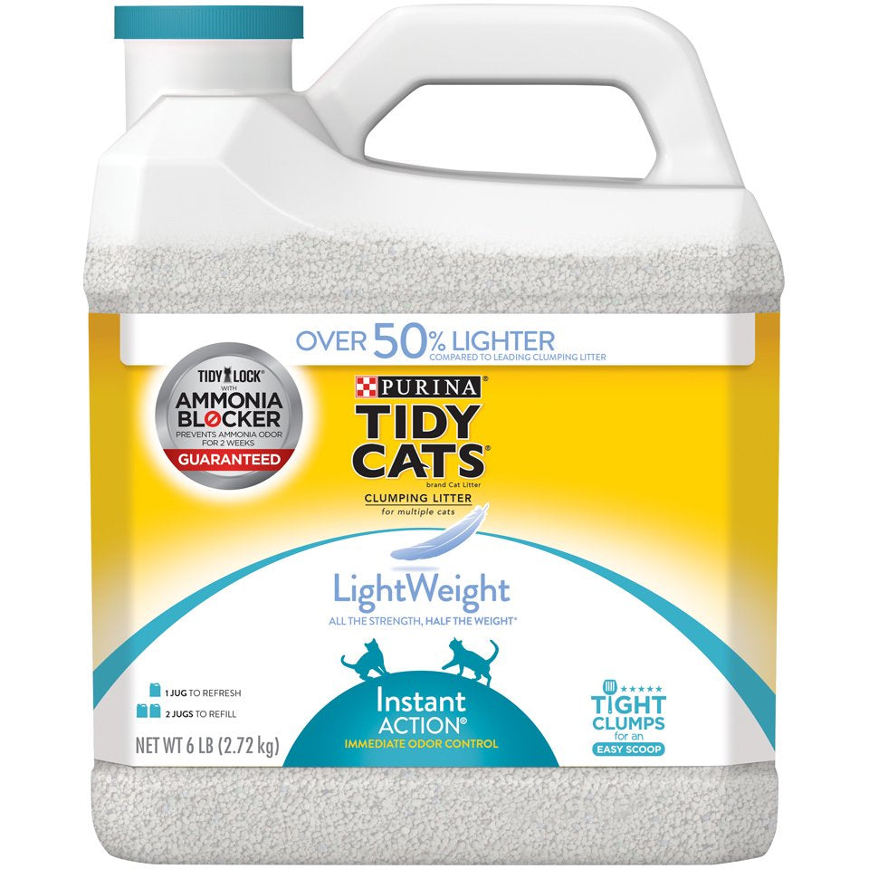 Purina Tidy Cats Light Weight, Low Dust, Clumping Cat Litter, Lightweight Instant Action Cat Litter, 17 Lb. Pail Animals & Pet Supplies > Pet Supplies > Cat Supplies > Cat Litter Nestlé Purina PetCare Company 6 lbs