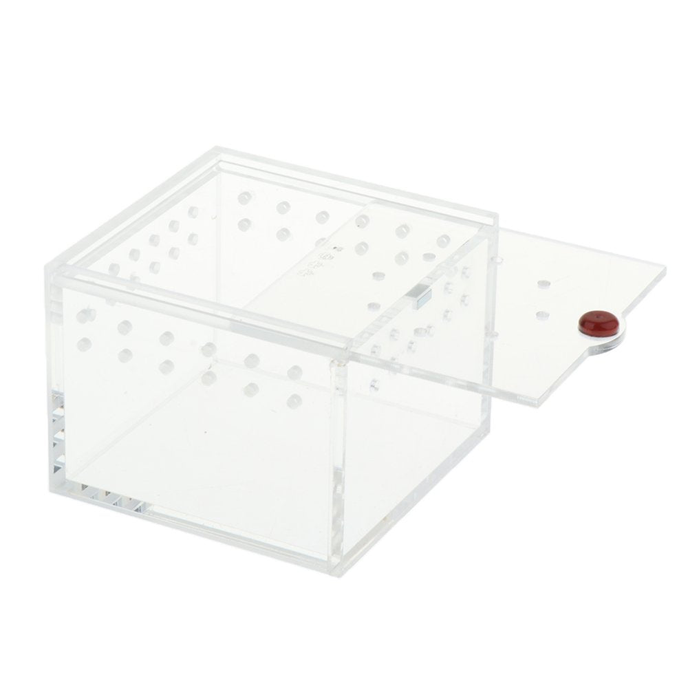 Holes Design Reptiles Amphibians Habitat Terrarium Vivarium Tank Breeding Box Acrylic - Clear, as Described Animals & Pet Supplies > Pet Supplies > Reptile & Amphibian Supplies > Reptile & Amphibian Habitats SunniMix