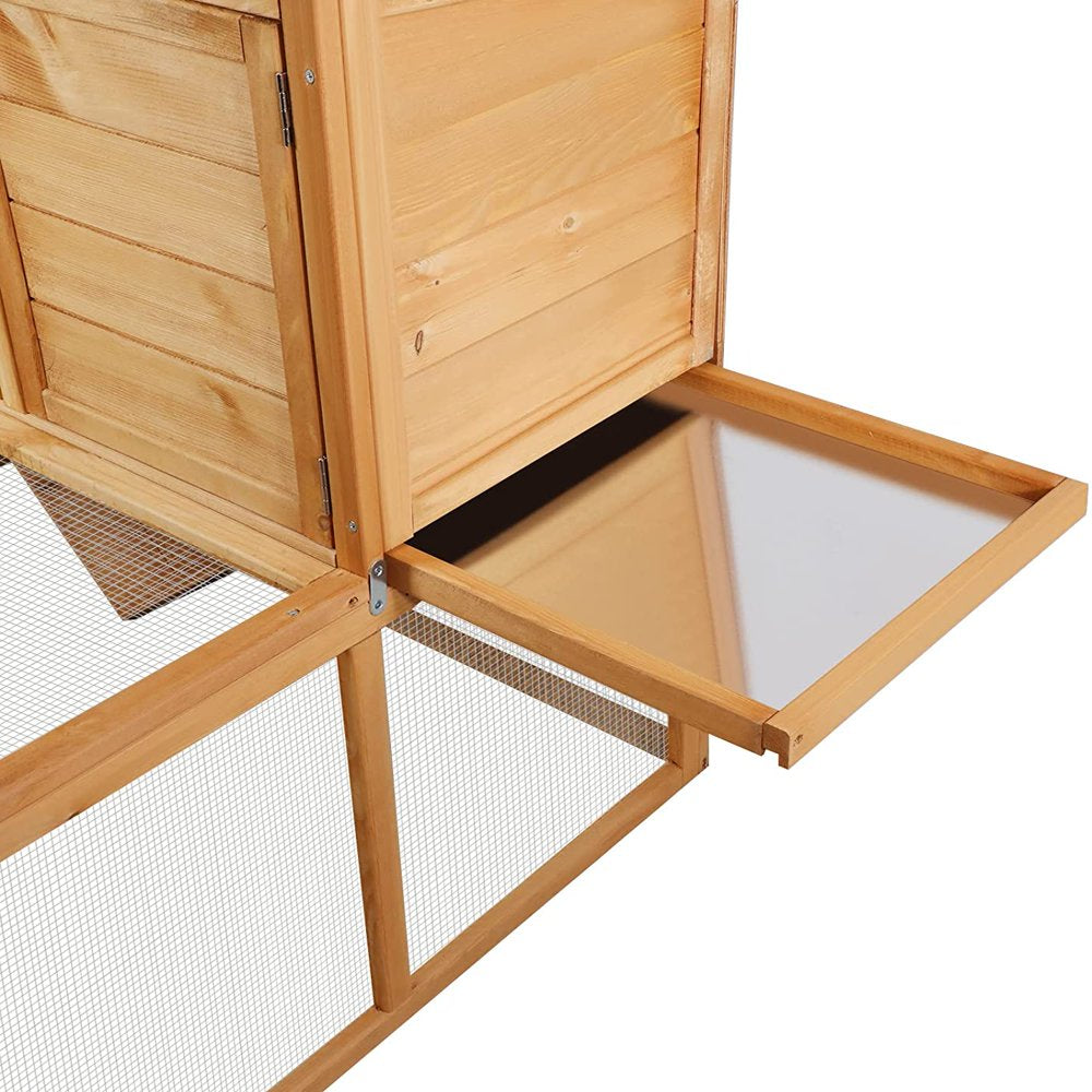 Magshion 43.6" L 2 Story Wooden Rabbit Hutch Water Resistant Openable Roof, Pull Out Tray,4 Door Safety Locking, Run Ramp, Bunny Cage, Rabbit House, Guinea, Chicken, Small Animals Habitat Animals & Pet Supplies > Pet Supplies > Small Animal Supplies > Small Animal Habitats & Cages Magshion   