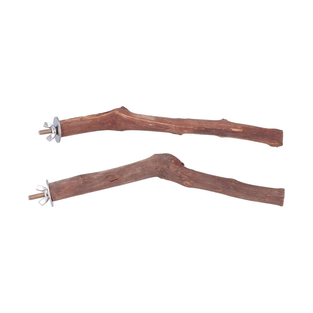 Fyydes Birds Standing Stick,Bird Stand Perch,2 Pcs Bird Stand Perch Natural Wood Parakeets Cage Standing Stick for Udgies Cockatiels Conure Parakeet Lovebirds Animals & Pet Supplies > Pet Supplies > Bird Supplies > Bird Cages & Stands Fyydes