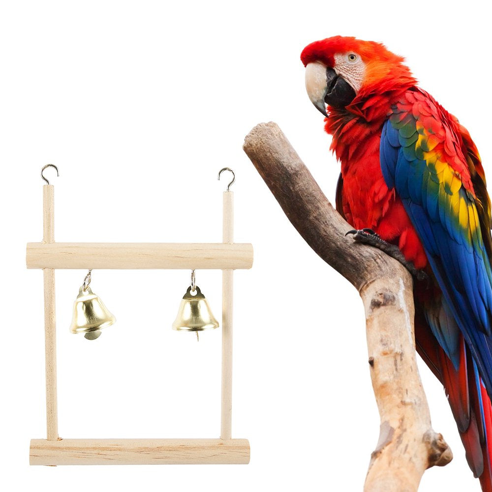 HOTBEST 8PCS Small Bird Swing Toys, 8 PCS Parrots Chewing Natural Wood and Rope Bungee Bird Toy for Anchoies, Parakeets, Cockatiel, Conure, Mynah, Macow and Other Small Birds Animals & Pet Supplies > Pet Supplies > Bird Supplies > Bird Toys HOTBEST