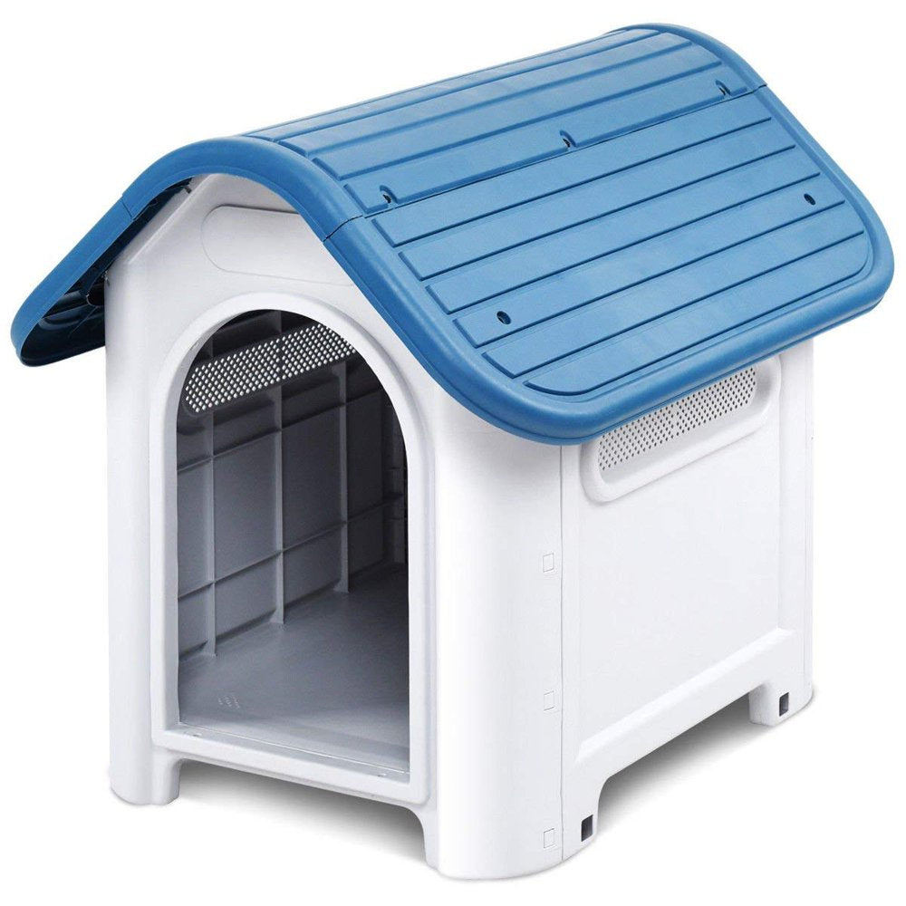 Up to 30 Lbs Waterproof Plastic Dog Cat Kennel Puppy House Outdoor Pet Shelter Red SMALL Animals & Pet Supplies > Pet Supplies > Dog Supplies > Dog Houses Magshion Blue