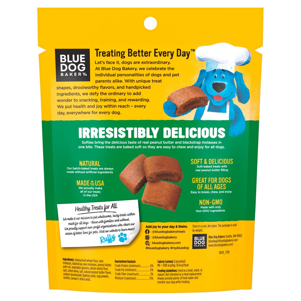 Blue Dog Bakery Softies Peanut Butter Flavor Medium Treats for Dogs, 18 Oz Bag Animals & Pet Supplies > Pet Supplies > Small Animal Supplies > Small Animal Treats Blue Dog Bakery