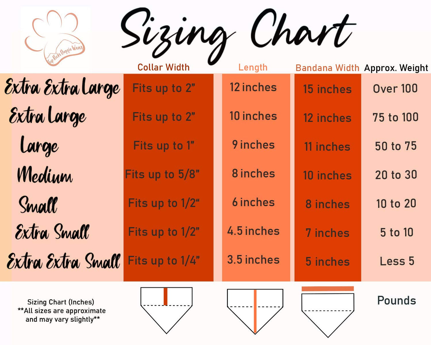 Halloween Dots over the Collar Dog Bandana That Slips onto Their Existing Collar Size (Small) Animals & Pet Supplies > Pet Supplies > Dog Supplies > Dog Apparel Top Rocks Doggie Wear