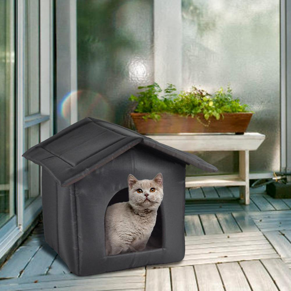 TAONMEISU Outdoor Cat House Insulated Dog House outside Cat House Warm Waterproof Outdoor Indoor Pet Home Collapsible Warm Cat Houses for Winter Outdoor Cats Dogs Feral Cats Easy to Assemble Normal Animals & Pet Supplies > Pet Supplies > Dog Supplies > Dog Houses TAONMEISU   
