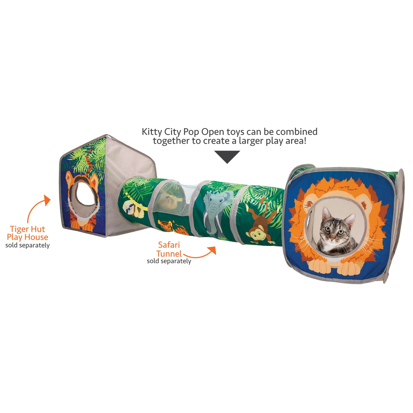 Kitty City Cat Furniture Safari Tunnel Animals & Pet Supplies > Pet Supplies > Cat Supplies > Cat Toys Sport Pet