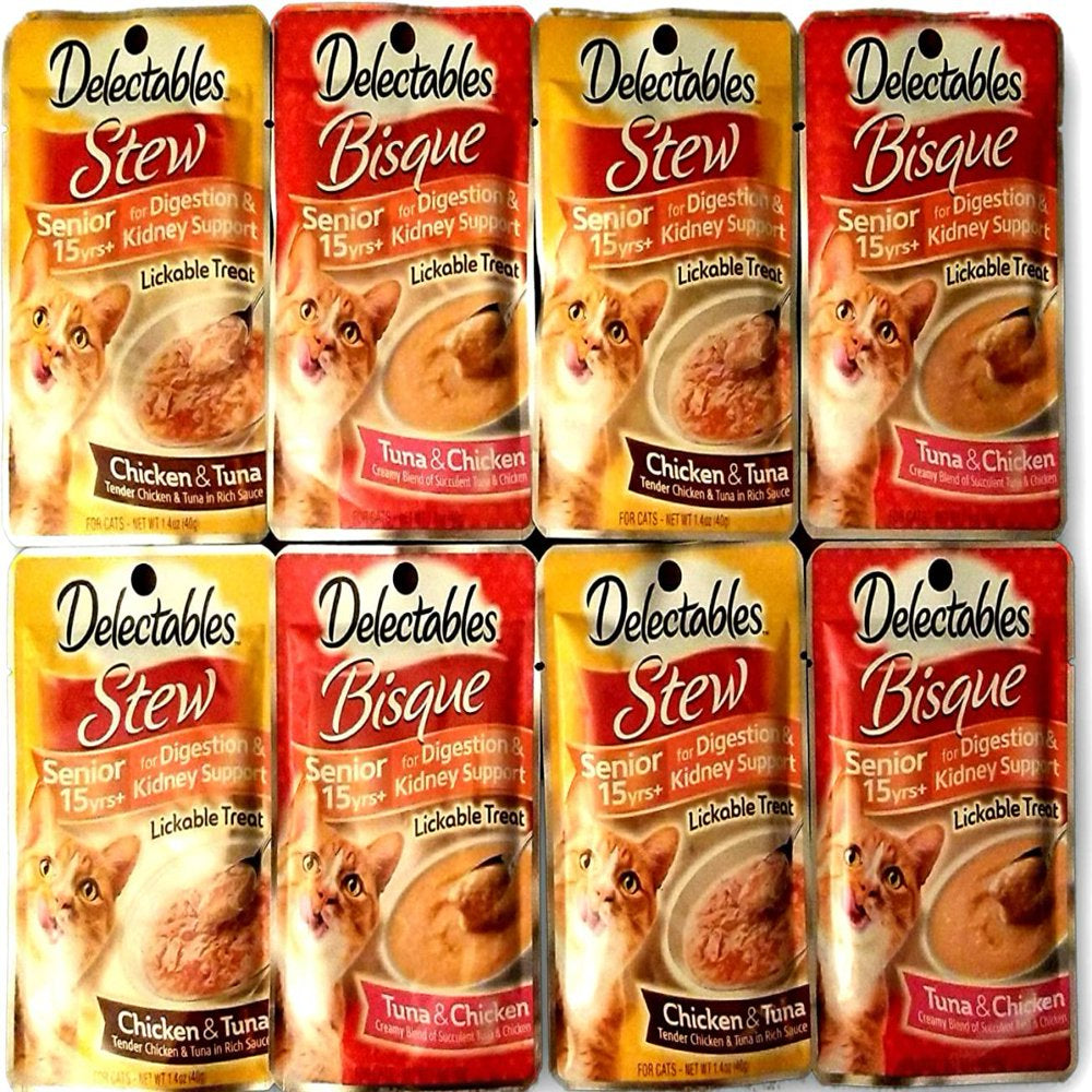 Codllyne Lickable Treats Senior 15Yrs+ Variety Bundle for Cats. Two Flavors, 4 Pouches of Each Flavor. 8 Total 1.4 Oz Pouches. Animals & Pet Supplies > Pet Supplies > Cat Supplies > Cat Treats Codllyne