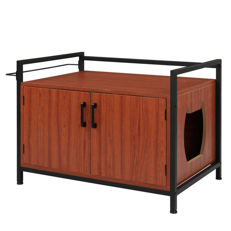 Promotion!Cat Litter Box Enclosure House Washroom Multi-Functional Washroom Two Doors Cat House Decorative Cat House Side Table Furniture Washroom Cat Animals & Pet Supplies > Pet Supplies > Cat Supplies > Cat Furniture FFM