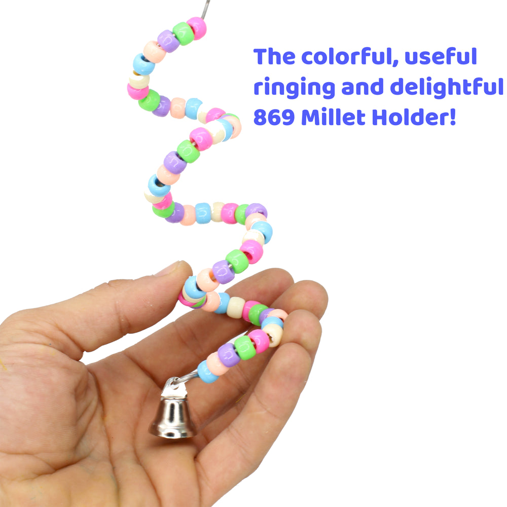 Bonka Bird Toys 869 MILLET HOLDER BIRD TOY PASTEL Parrot Cage Craft Toys Cages Cockatiel Parakeet Animals & Pet Supplies > Pet Supplies > Bird Supplies > Bird Toys Bonka