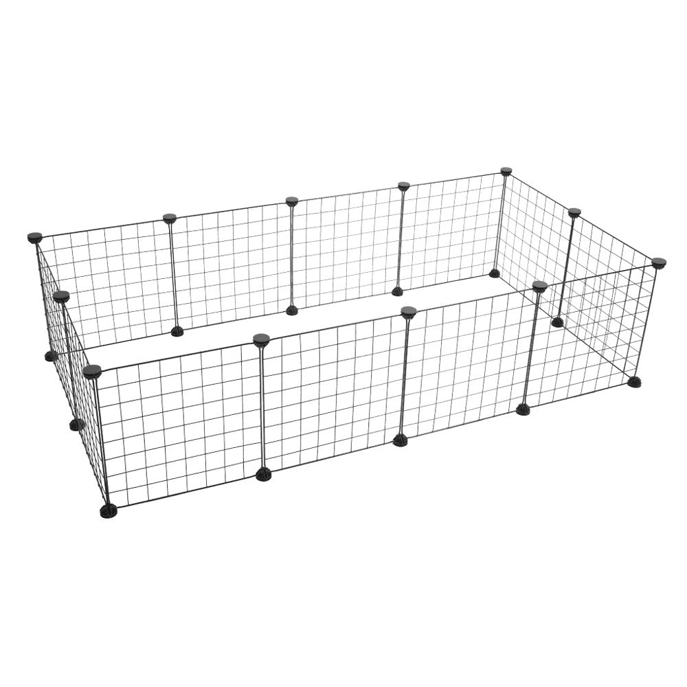Hi.Fancy 12 Pcs Pet Playpen, Small Animal Cage Indoor Portable Metal Wire Yd Fence for Small Animals, Guinea Pigs, Rabbits Kennel Crate Fence Tent Animals & Pet Supplies > Pet Supplies > Dog Supplies > Dog Kennels & Runs Hi.FANCY