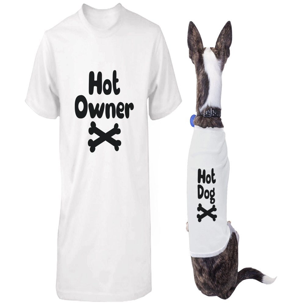 Hot Owner and Hot Dog Matching Tee for Pet and Owner Puppy and Human Apparel Animals & Pet Supplies > Pet Supplies > Dog Supplies > Dog Apparel 365 Printing inc Owner - M / Pet - S