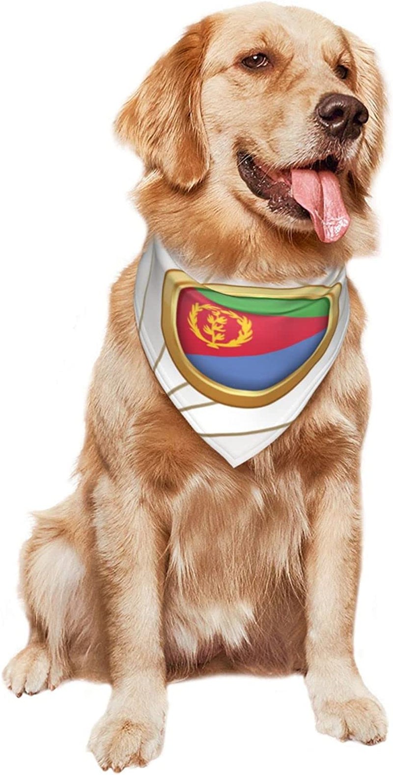 Golden Disc Eritrea Flag Pet Dog and Cat Decorative Triangle Scarf,Dog Bandana,Breathable and Stain Resistant. Animals & Pet Supplies > Pet Supplies > Dog Supplies > Dog Apparel ZALTAS