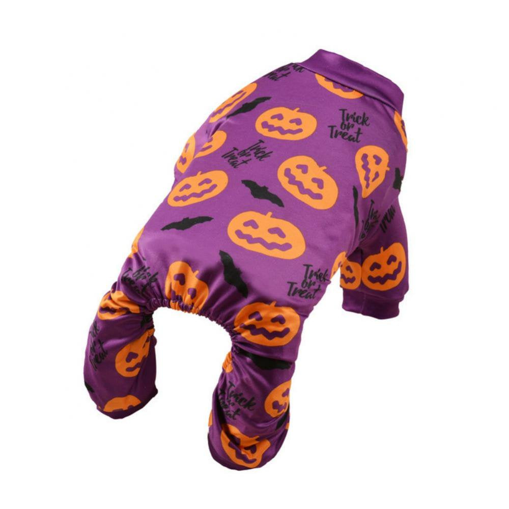 Halloween Dog Pajamas Costumes Pet Clothes Cat Apparel Shirt Winter Holiday Cute Pjs Outfits for Doggie Onesies Animals & Pet Supplies > Pet Supplies > Cat Supplies > Cat Apparel Canopy S Purple