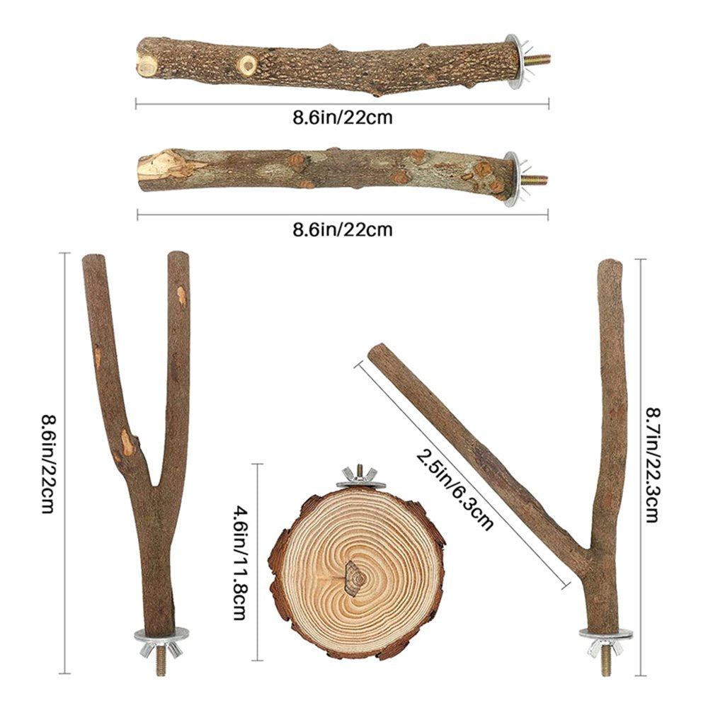 BINYOU 5Pcs Bird Perch Stand Platform Cage Grinding Claw Toy for Cockatiels Conures Animals & Pet Supplies > Pet Supplies > Bird Supplies > Bird Cages & Stands BINYOU