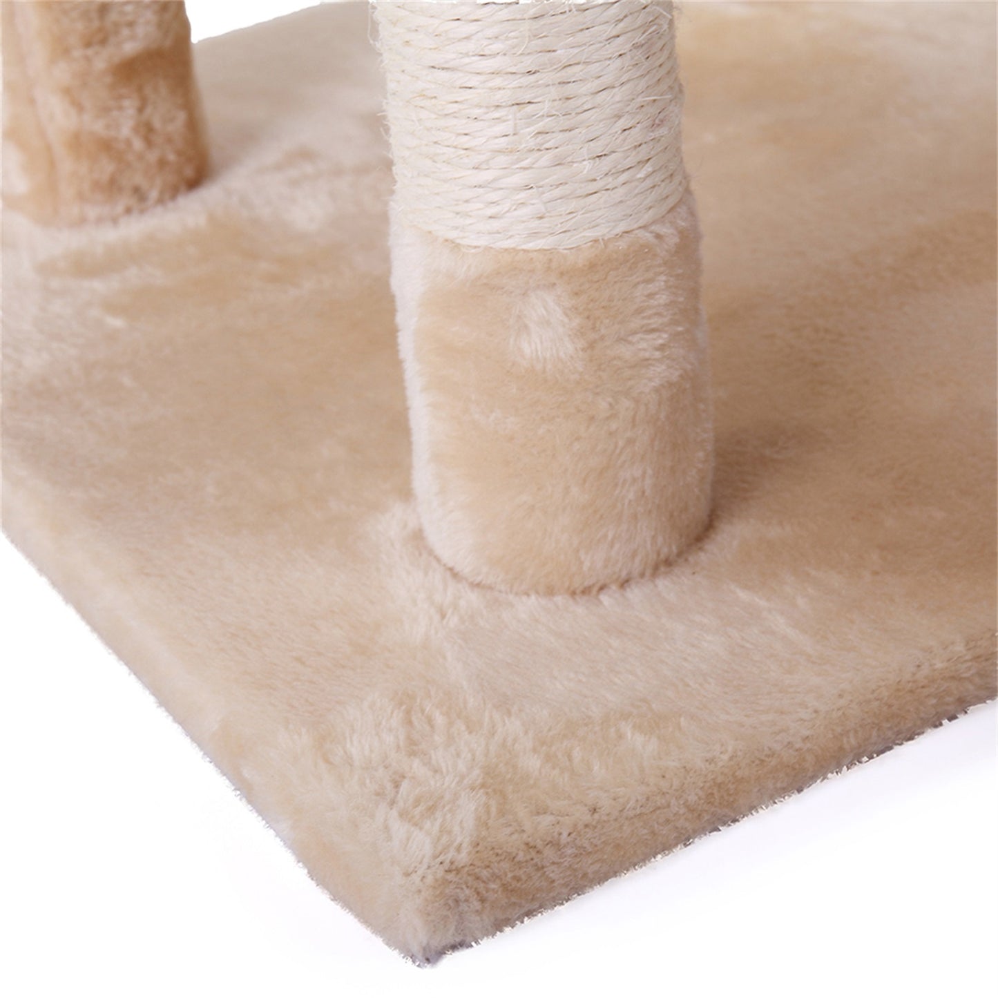 Pefilos 67" Cat Tree Condo for Multiple Cats Furniture Cat Tree House for Outdoor Cat Tree Tower for Indoor Cats Large Pet Club Cat Tree Furniture, Beige Animals & Pet Supplies > Pet Supplies > Cat Supplies > Cat Furniture Pefilos