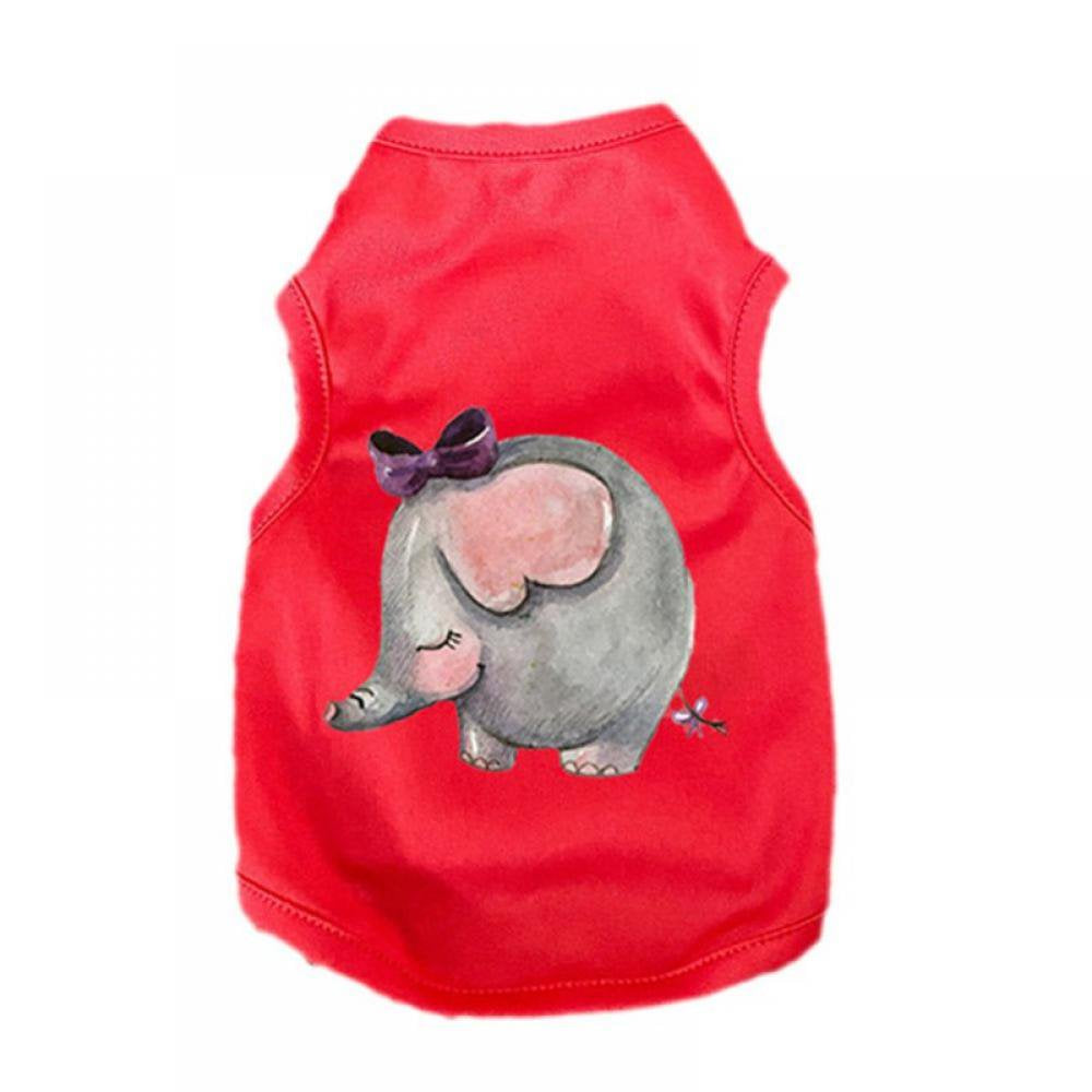 Printed Puppy Dog Shirts Breathable Dog Apparel Soft Puppy Sweatshirt Pet Daily Shirt Colorful Pet Clothing for Dogs and Cats Animals & Pet Supplies > Pet Supplies > Dog Supplies > Dog Apparel Sunmark L Red