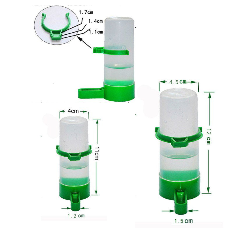 Plastic Bird Feeder Automatic Parrot Water Feeding Cage Accessories 4Pcs Animals & Pet Supplies > Pet Supplies > Bird Supplies > Bird Cage Accessories Eleanos   