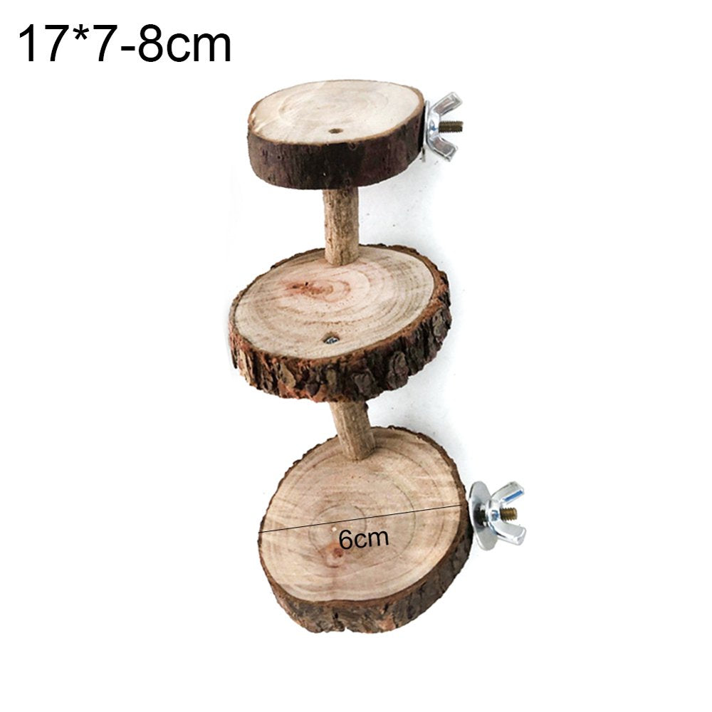 SPRING PARK Mini Parrot Hamster Climbing Ladder Stairs Birds Exercise Perches Stand Wood Platform Animals & Pet Supplies > Pet Supplies > Bird Supplies > Bird Ladders & Perches SPRING PARK