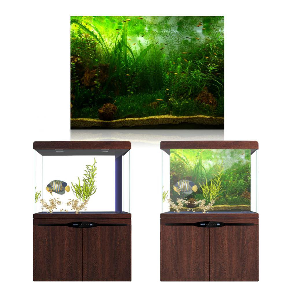 Garosa Fish Tank Decor Paper, Water Grass Style Aquarium Fish Tank Background Poster PVC Adhesive Decor Paper Animals & Pet Supplies > Pet Supplies > Fish Supplies > Aquarium Decor Garosa 122*46cm