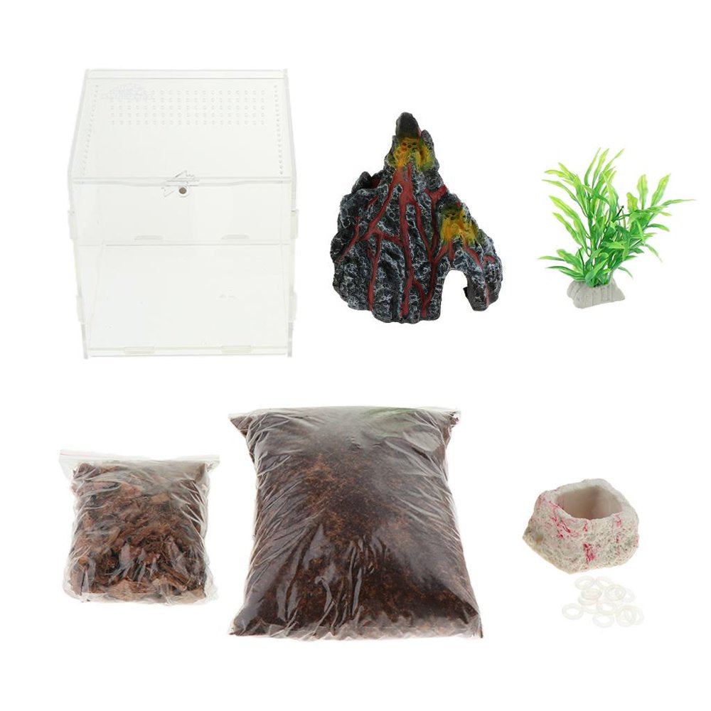 Ventilated Design - Reptiles Amphibians Habitat Terrarium Vivarium Tank Breeding Bucket Animals & Pet Supplies > Pet Supplies > Reptile & Amphibian Supplies > Reptile & Amphibian Habitats HOMYL Volcano