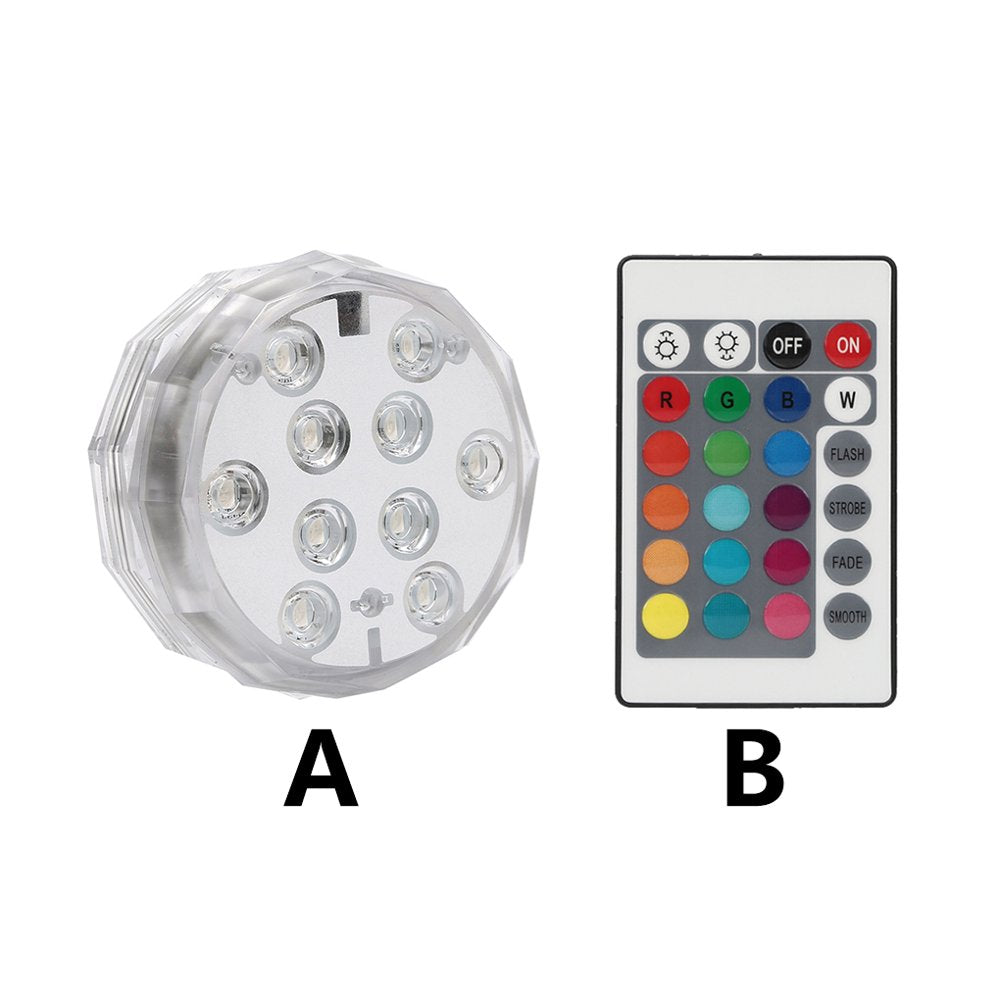 Elroy Night Lamp Underwater RGB LED Decoration Light Remote Control IP67 Waterproof Aquarium Lamp, Single Lamp Animals & Pet Supplies > Pet Supplies > Fish Supplies > Aquarium Lighting Elroy