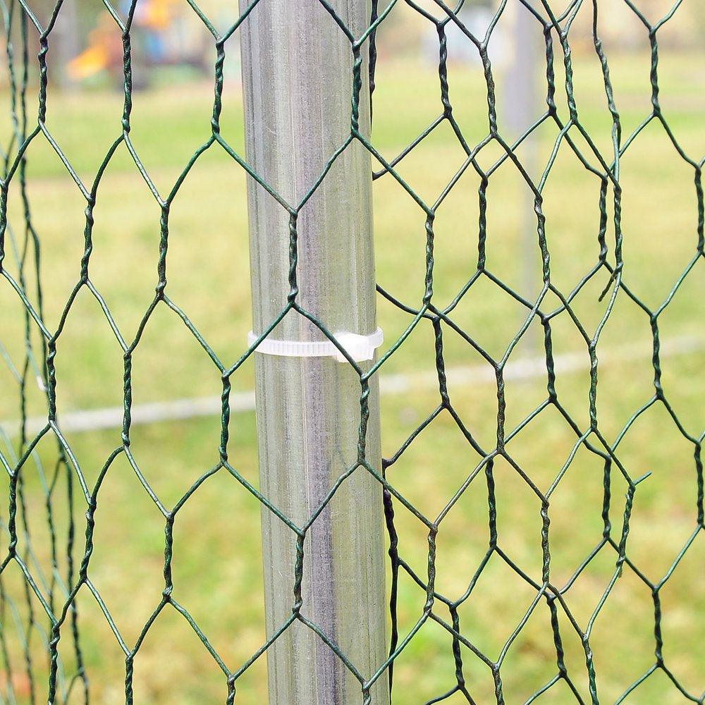 Walsport 10X10Ft Chicken Run Coop Walk in for Poultry Rabbit Hen Cage Pen Heavy Duty Metal Design with Door Animals & Pet Supplies > Pet Supplies > Dog Supplies > Dog Kennels & Runs Walsport