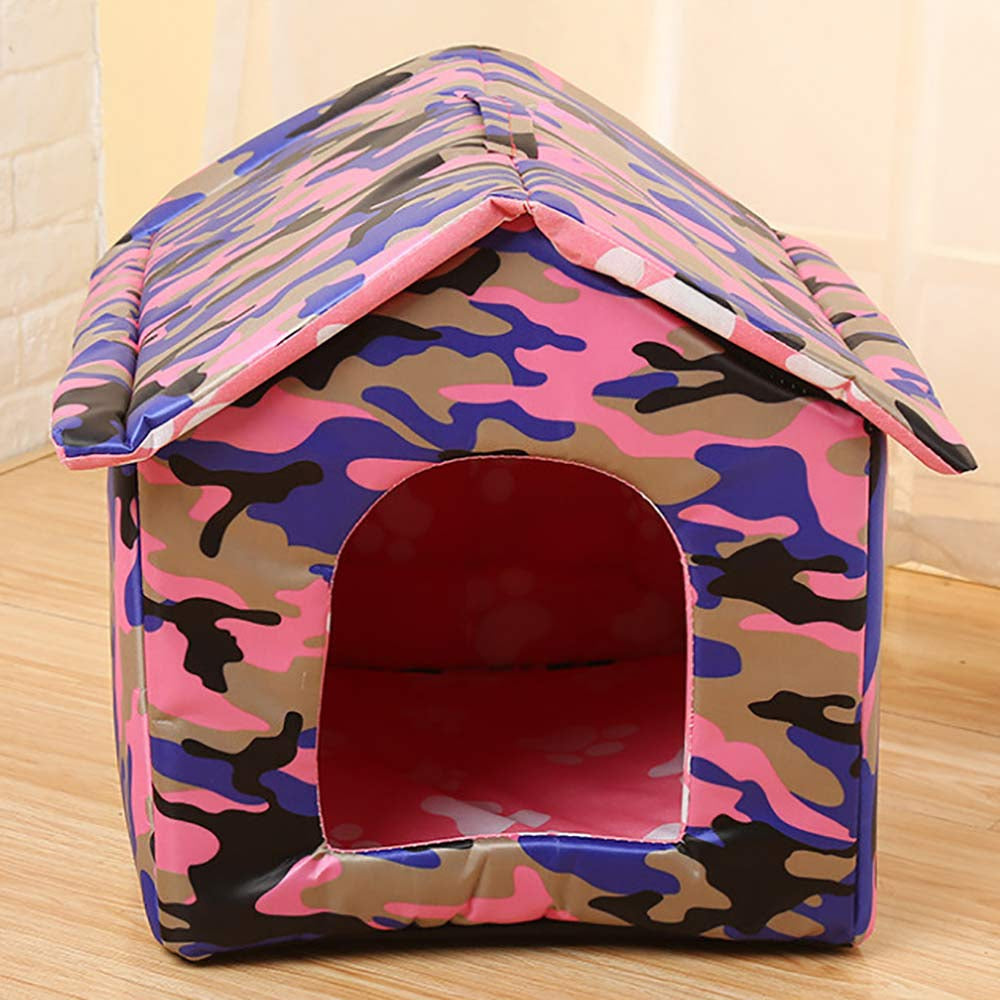 Cat House with Waterproof Canvas Roof, Four Season Pet Nest Kitty Shelter, Feral Cat Cave Pet House, Cat Dog Tent Cabin Animals & Pet Supplies > Pet Supplies > Dog Supplies > Dog Houses ALLOMN