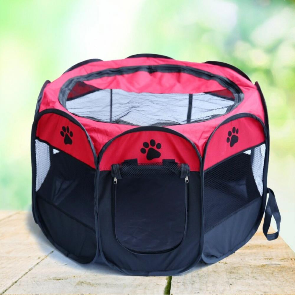 Promotion Clearance Portable Folding Pet Tent Dog House Fordable Travel Pet Dog Cat Play Pen Sleeping Fence Pet Dog Puppy Kennel Cushion Animals & Pet Supplies > Pet Supplies > Dog Supplies > Dog Houses MEROTABLE