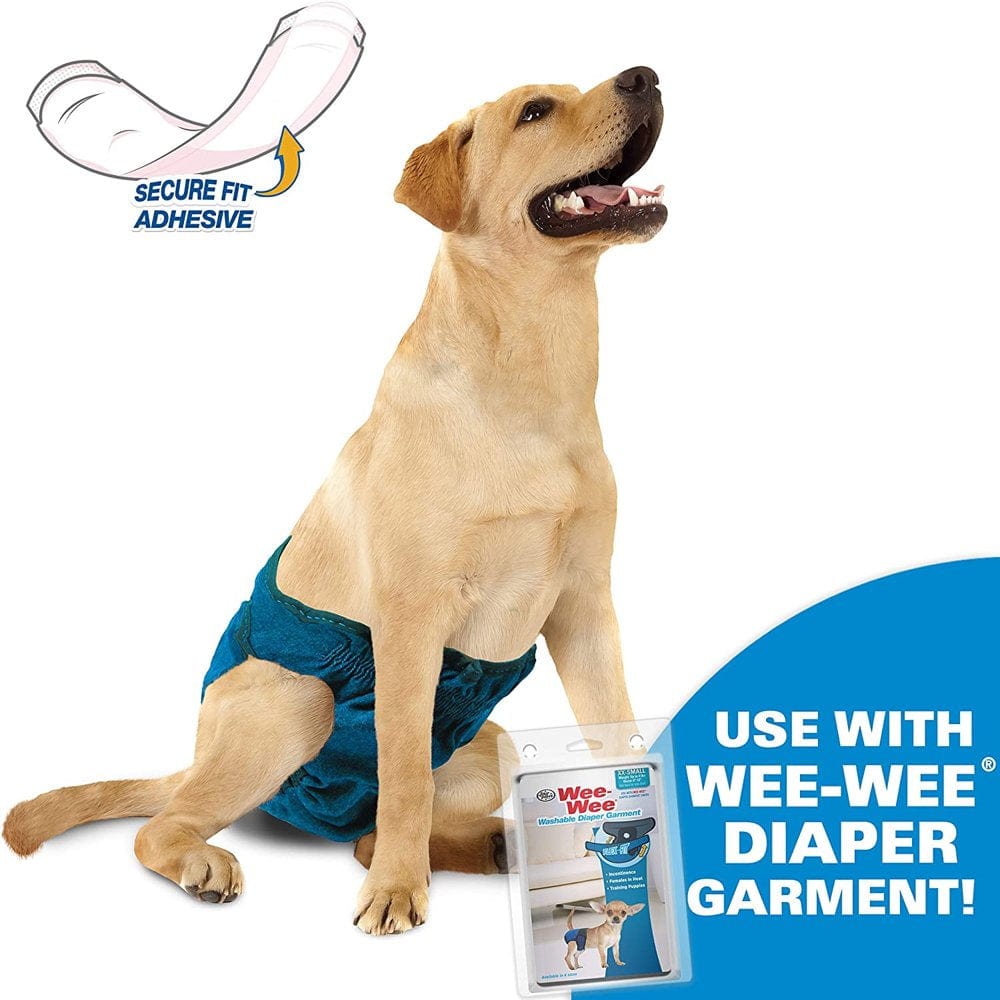90 Count (9 X 10 Ct) Four Paws Wee Wee Disposable Diaper Super Absorbent Liner Pads Animals & Pet Supplies > Pet Supplies > Dog Supplies > Dog Diaper Pads & Liners Four Paws