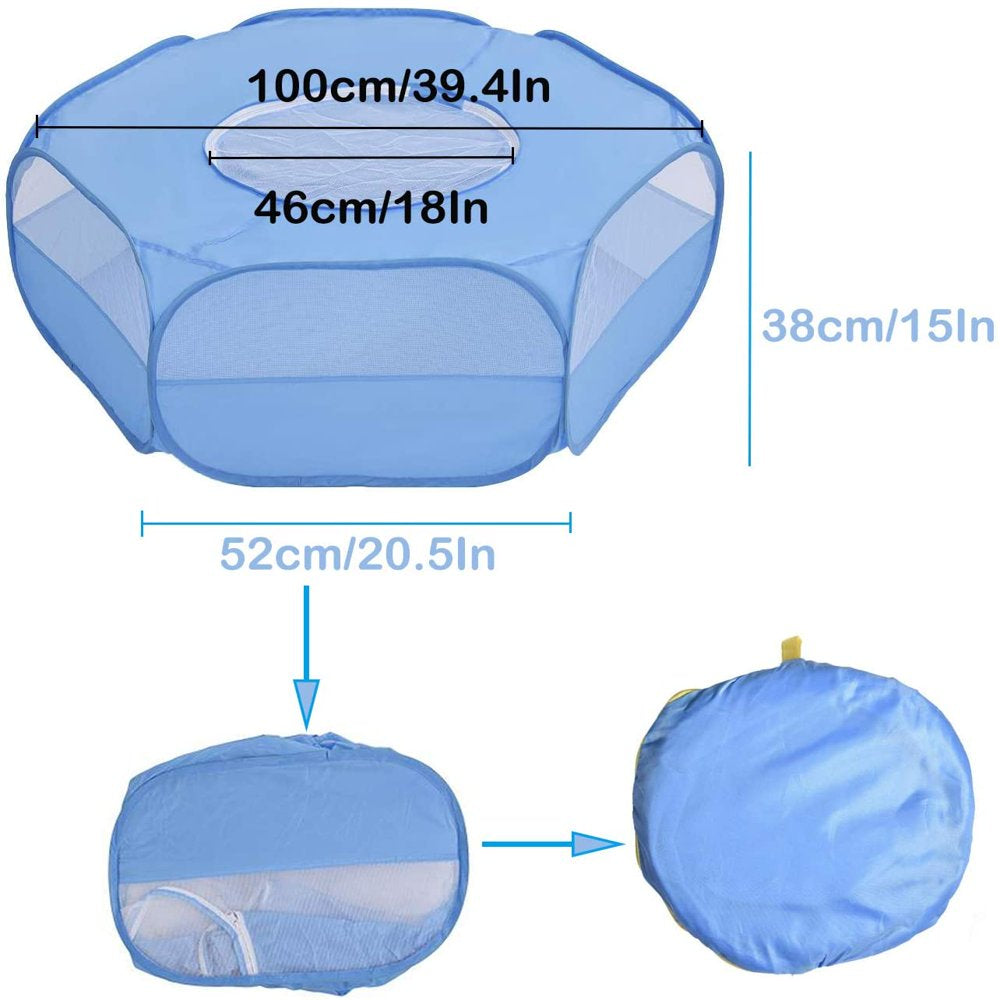 Feiling Small Animal Playpen, Waterproof Small Pet Cage Tent Portable Outdoor Exercise Yard Fence with Top Cover anti Escape Yard&Nbsp;Fenc Animals & Pet Supplies > Pet Supplies > Dog Supplies > Dog Kennels & Runs Feiling