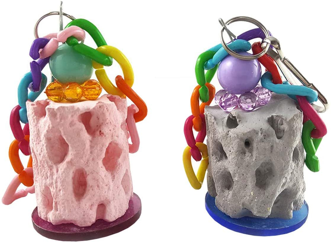 Bird Calcium Teeth Grinding Chew Treats Toy for Parrot Parakeet Cockatiel Conure Gerbil Rat Mouse Guinea Pig Chinchilla (Random Color) Animals & Pet Supplies > Pet Supplies > Bird Supplies > Bird Treats Voltenick