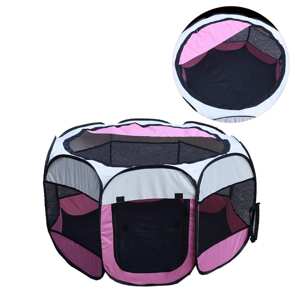 Pet Playpen, Foldable Playpens for Puppies/Dogs/Cats/Rabbits, Dog Play Tent with Removable Mesh Shade Cover for Travel Indoor Outdoor Using Animals & Pet Supplies > Pet Supplies > Dog Supplies > Dog Kennels & Runs Mkyiongou