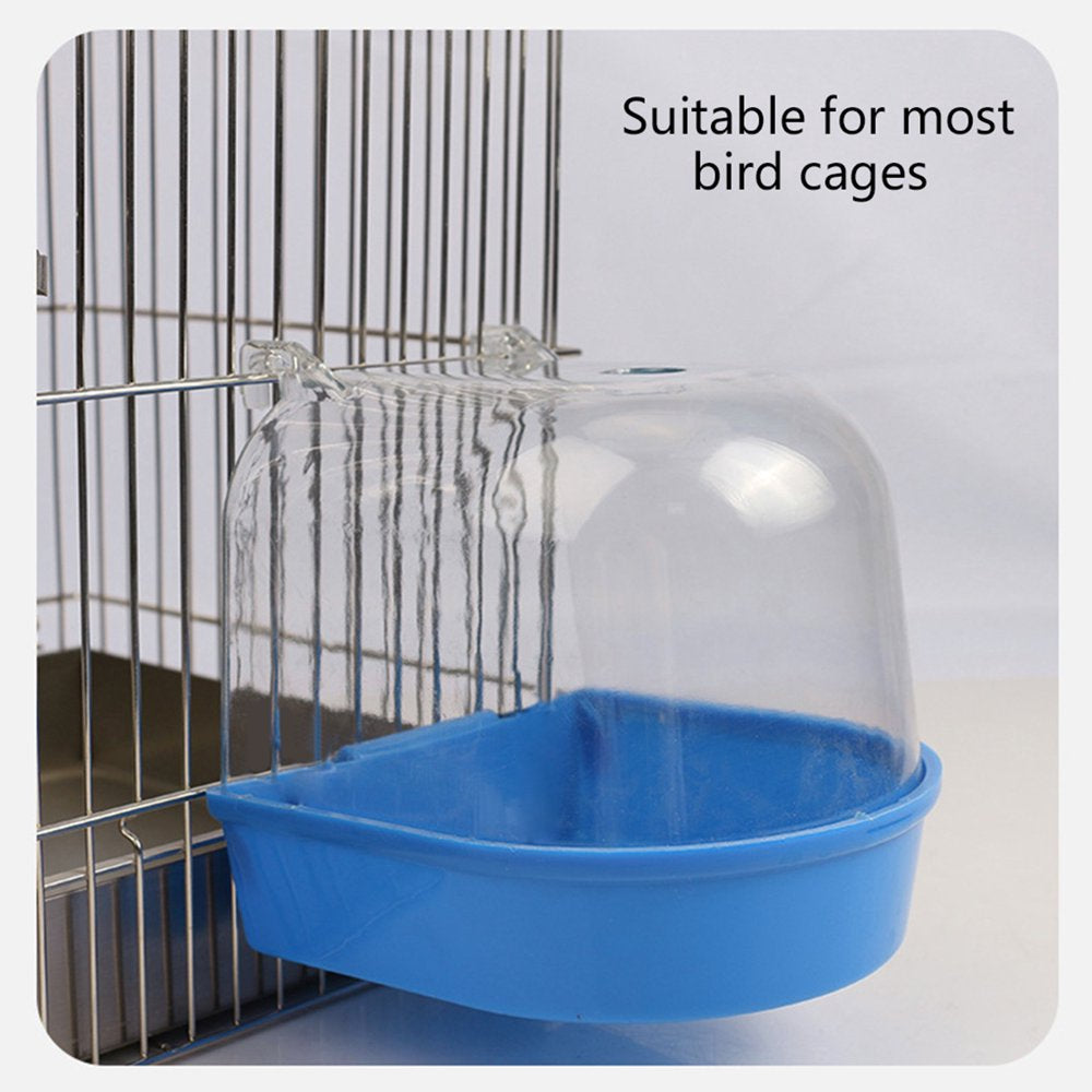 Pet Bird Bath Box Parrot Bathing Tub Cage Accessories for Parakeet Canary Conure Animals & Pet Supplies > Pet Supplies > Bird Supplies > Bird Cage Accessories CHANCELAND   