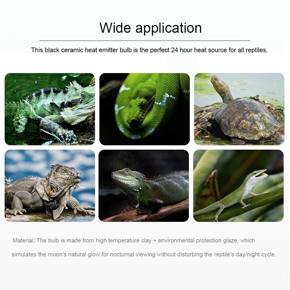 Reptile Heat Lamp - Ceramic Infrared Heat Emitter Bulb 110V 25W for Pets, Reptiles Habitats, Amphibians, Hamsters, Snakes, Birds, Poultry, Chicken Coop and More Animals & Pet Supplies > Pet Supplies > Reptile & Amphibian Supplies > Reptile & Amphibian Habitats Yinrunx