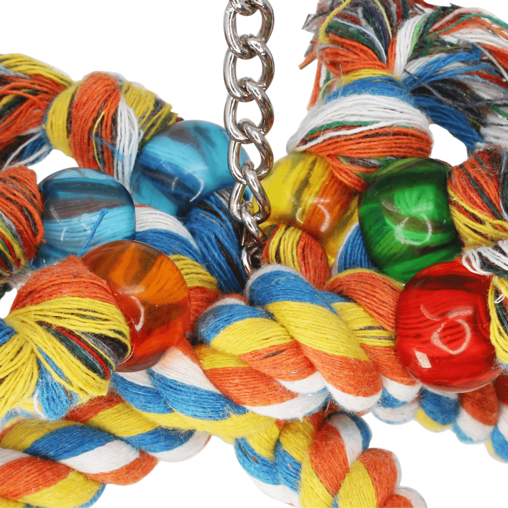 Bonka Bird Toys 1992 Medium Globe Rope Ring Swing Bird Toy. Animals & Pet Supplies > Pet Supplies > Bird Supplies > Bird Gyms & Playstands Bonka Bird Toys