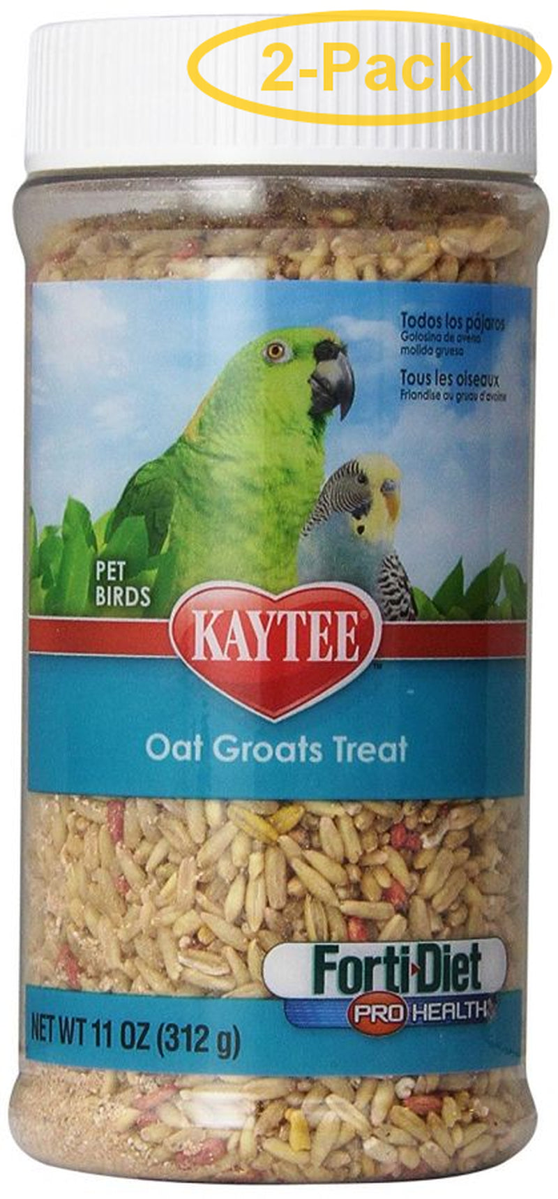 Kaytee Forti-Diet Pro Health Oat Groats Treat - All Birds 11 Oz - Pack of 2 Animals & Pet Supplies > Pet Supplies > Bird Supplies > Bird Treats Kaytee