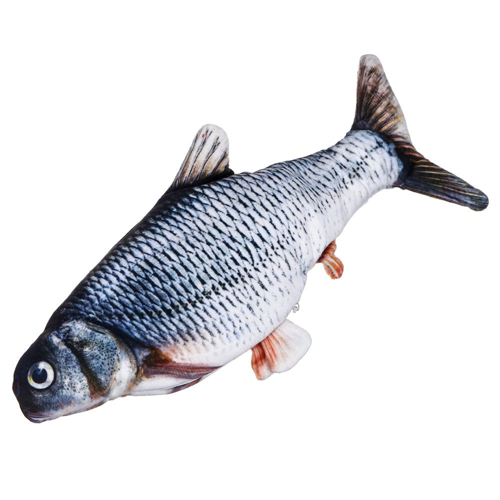 Electric Moving Fish Cat Toy 12'' Realistic Interactive Flopping Fish Wagging Fish Catnip Toy Animals & Pet Supplies > Pet Supplies > Cat Supplies > Cat Toys SINGES
