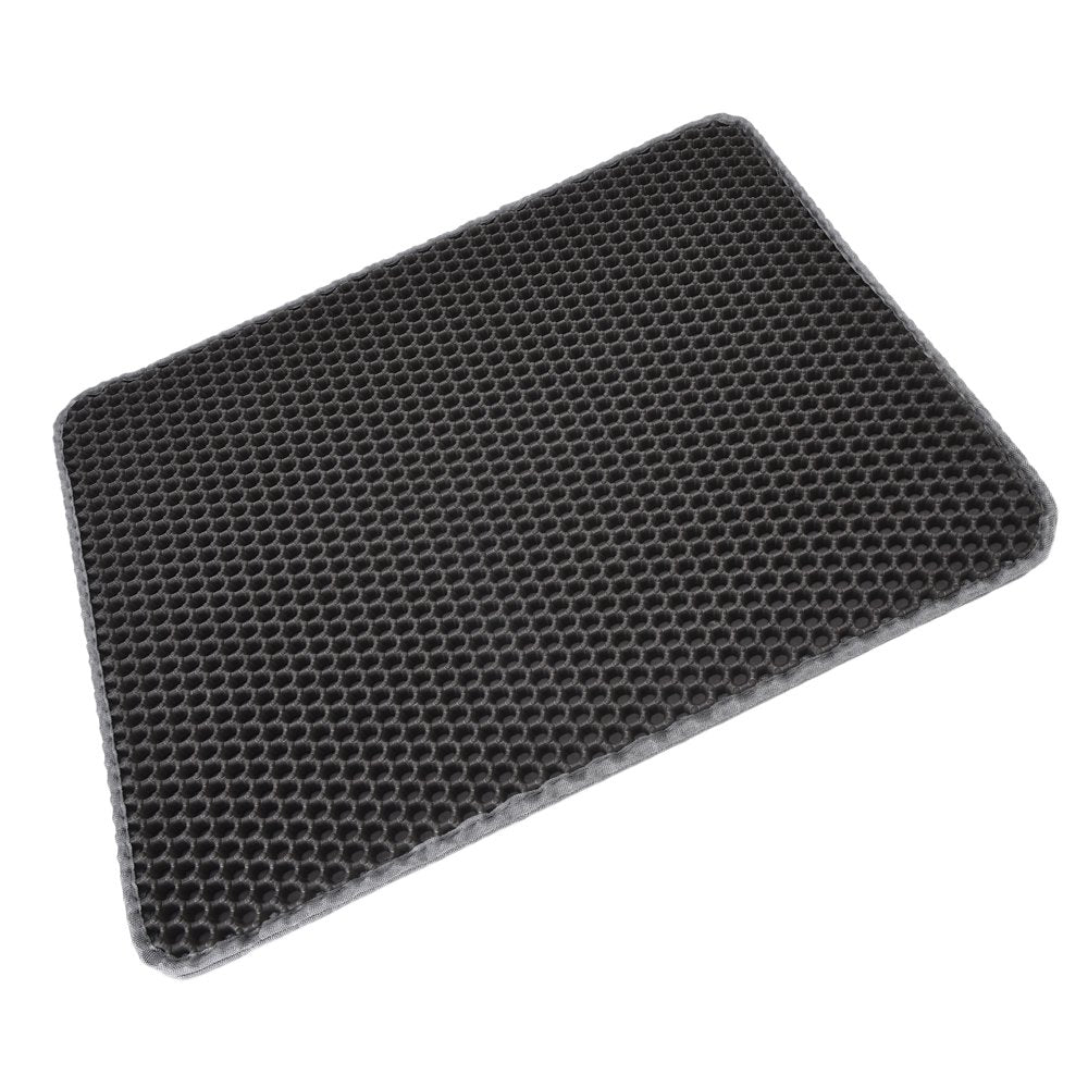 Cat Litter Pad, Cat Litter Mat anti Slip Double Layer for Cat Litter Box Grey Animals & Pet Supplies > Pet Supplies > Cat Supplies > Cat Litter Box Mats Loewten