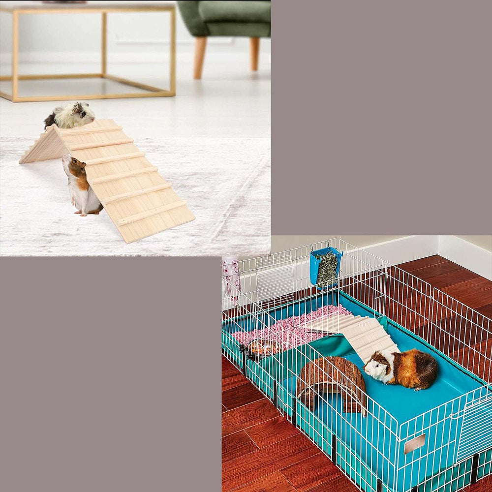 Small Animal Wooden Cage Bridge Guinea Pig Habitat Ramp over Nature Climbing Ladder Toy for Rabbit Hamster Bunny Ferret Squirrel Hedgehog Chinchilla Rat Gerbils Mouse Animals & Pet Supplies > Pet Supplies > Small Animal Supplies > Small Animal Habitats & Cages KOL PET