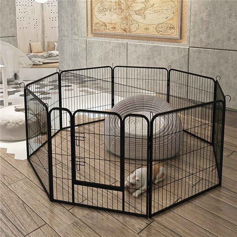 Direct Wicker UBS-W24138333 8-Panels High Quality Large Indoor Metal Puppy Dog Run Fence, Iron Pet Dog Playpen Animals & Pet Supplies > Pet Supplies > Dog Supplies > Dog Kennels & Runs Direct Wicker