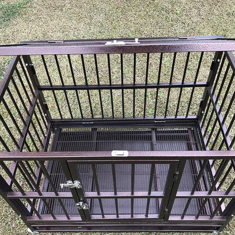 Walnest Dog Cage Heavy Duty Metal with Tray, Brown, 48"H Animals & Pet Supplies > Pet Supplies > Dog Supplies > Dog Kennels & Runs Walnest